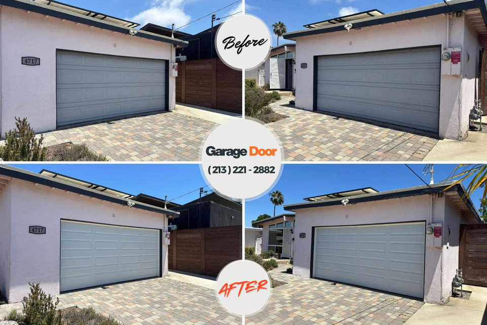 Before and after: garage door repair Tawas City, MI